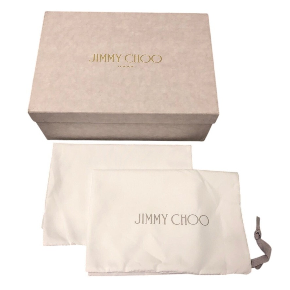 Jimmy Choo Shoe Box and Dust Bags Pink White Gold Logo Storage 12x8.5x4.5